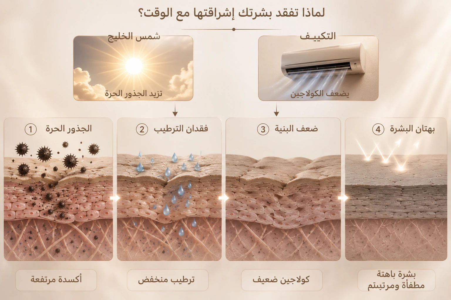 ليش وجهك يبان مطفي حتى لو روتينك موجود؟